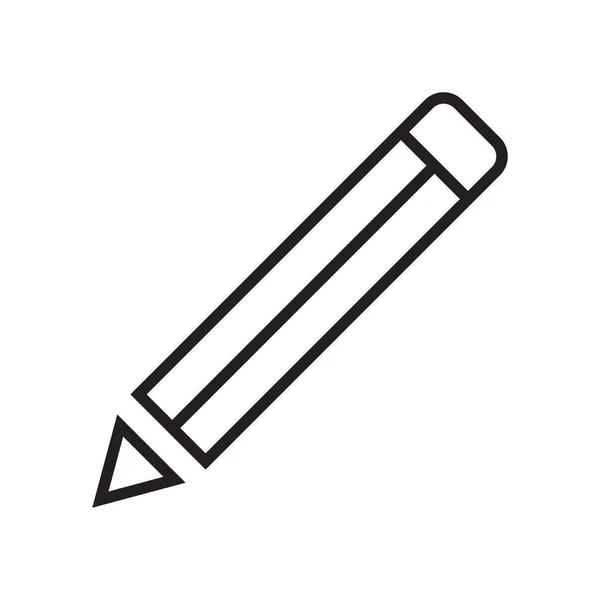 Editar icono signo vectorial y símbolo aislado sobre fondo blanco, E — Vector de stock