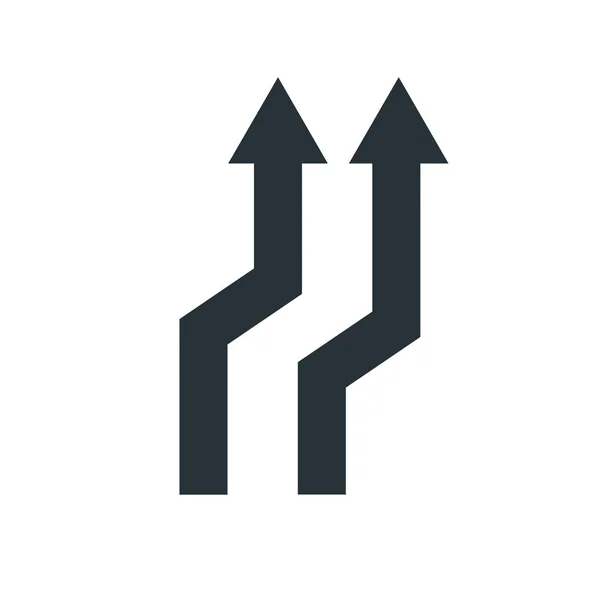 Upp pilen ikonen vektor logga och symbol isolerad på vita bak — Stock vektor