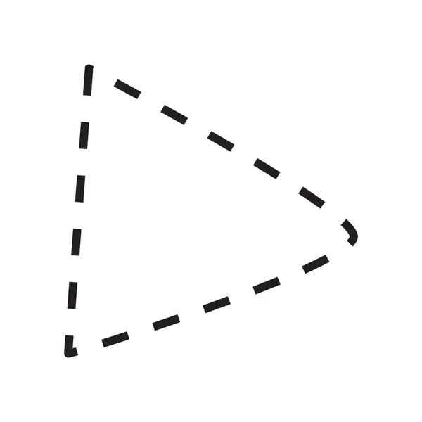 Кнопка Відтворення Розбитому Рядку Вектор Ізольовано Білому Тлі Вашого Дизайну — стоковий вектор