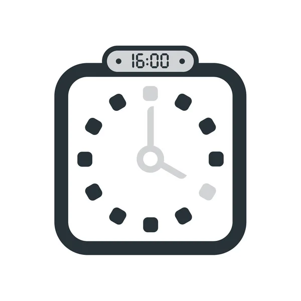 The 16:00, 4pm icon isolated on white background, clock and watc — Stock Vector