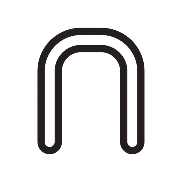 A intersecção de símbolo ícone vetor sinal e símbolo isolado no fundo branco, A intersecção de símbolo logotipo conceito — Vetor de Stock