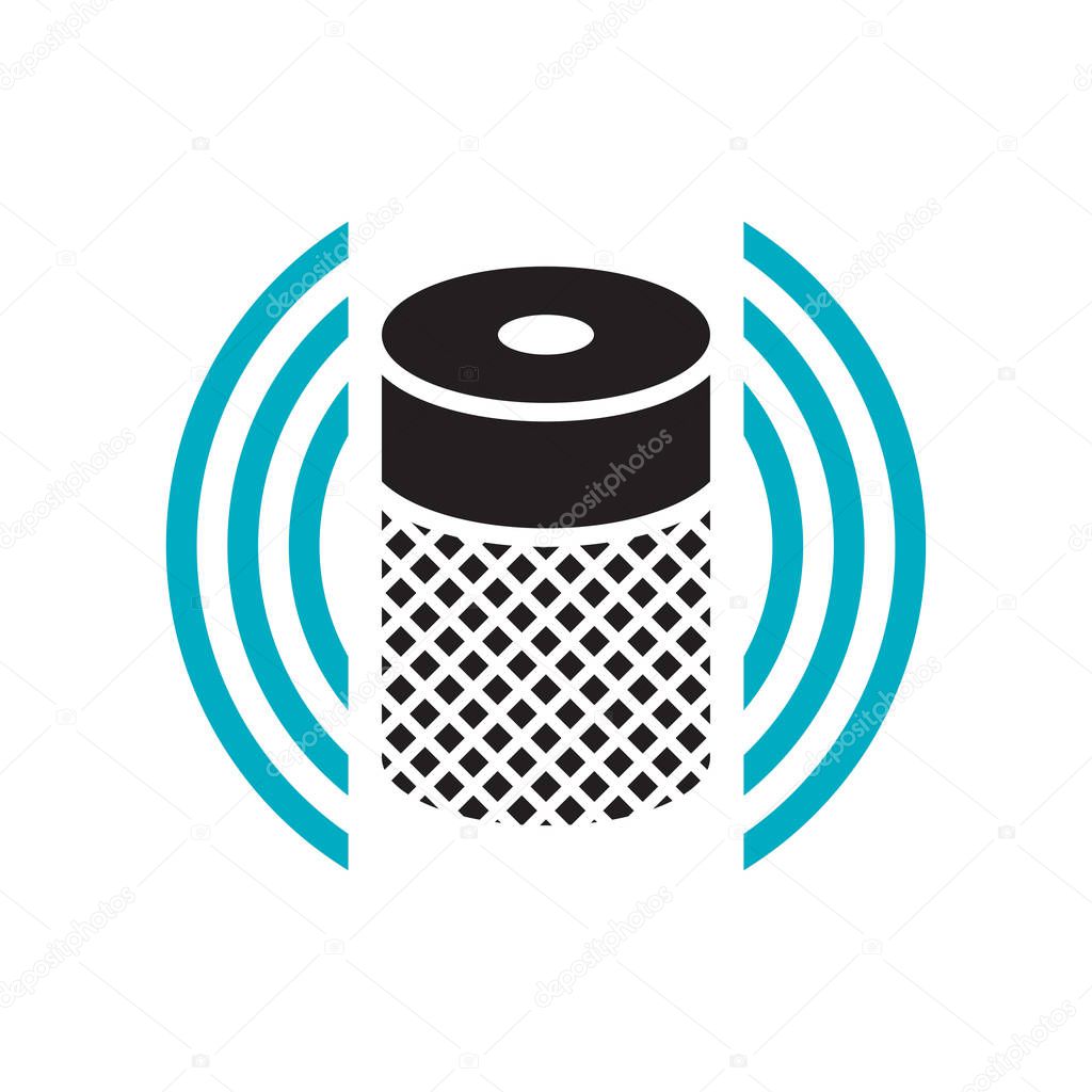 Smart Speaker icon vector isolated on white background for your web and mobile app design, Smart Speaker logo concept