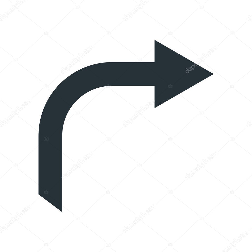 Right arrow icon vector isolated on white background for your web and mobile app design, Right arrow logo concept