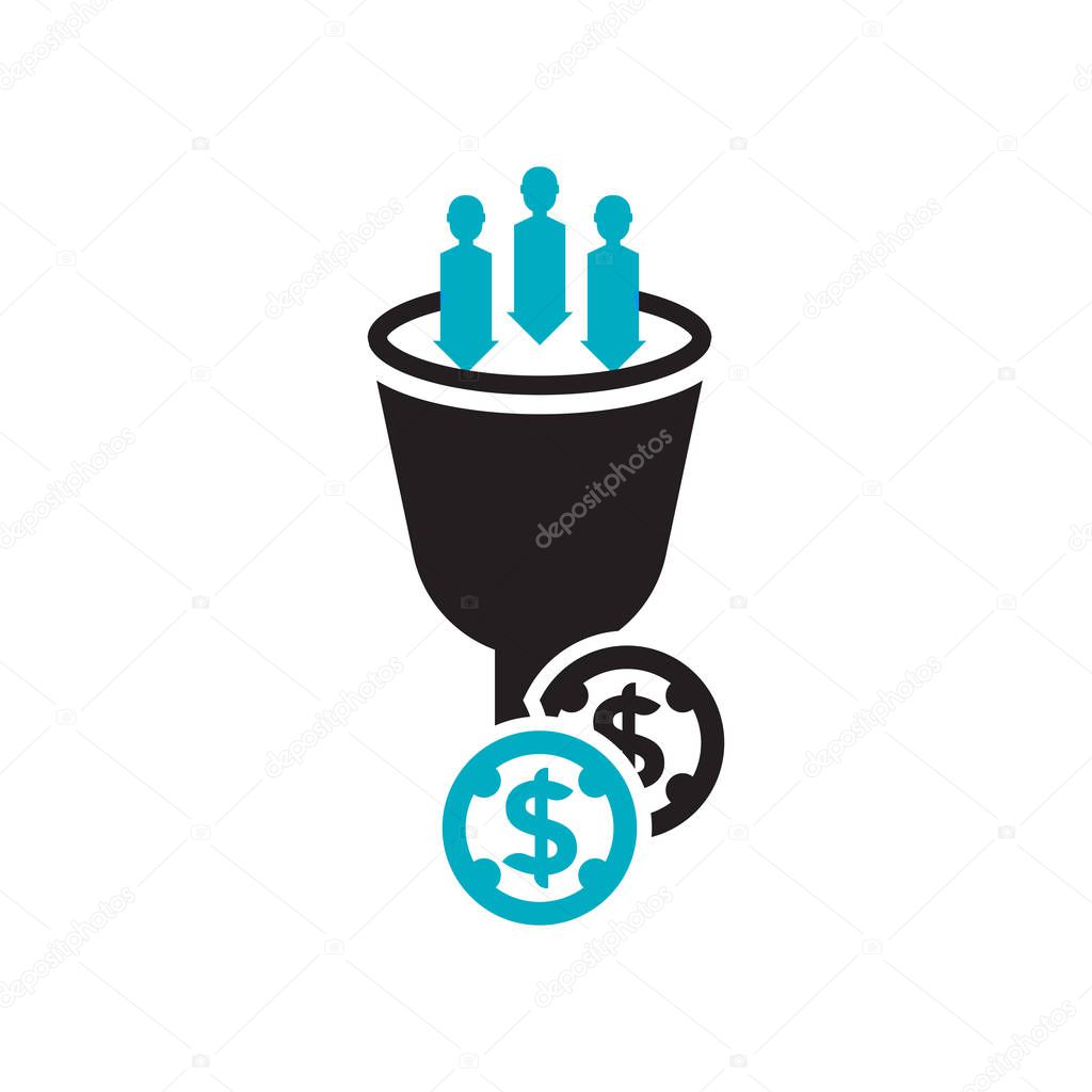 Lead conversion icon vector isolated on white background for your web and mobile app design, Lead conversion logo concept