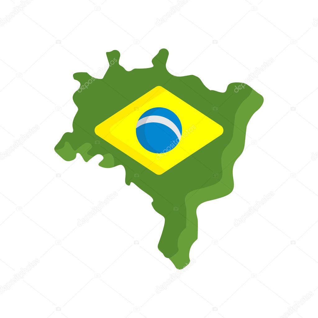 Brazil icon vector isolated on white background for your web and mobile app design, Brazil logo concept