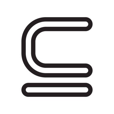 Sembol simge vektör işareti bir alt kümesidir ve sembolü beyaz arka plan üzerinde izole, sembol logo kavramı bir alt kümesidir