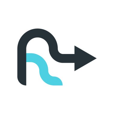 Sağ ok simge vektör işareti ve üzerinde beyaz backgr izole sembolü