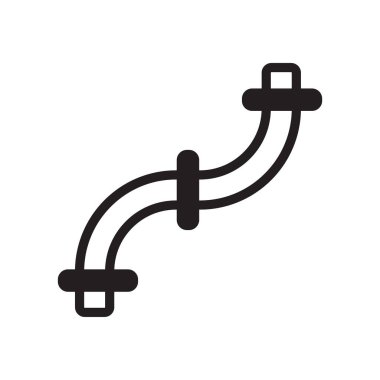 Simge vektör işareti ve beyaz arka plan üzerinde izole sembolü borular, 