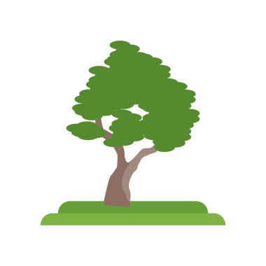 Siyah kiraz ağacı simge vektör işareti ve üzerinde beyaz izole sembolü 