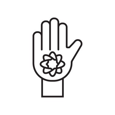 Eldiven simge vektör işareti ve beyaz arka plan üzerinde izole sembolü,