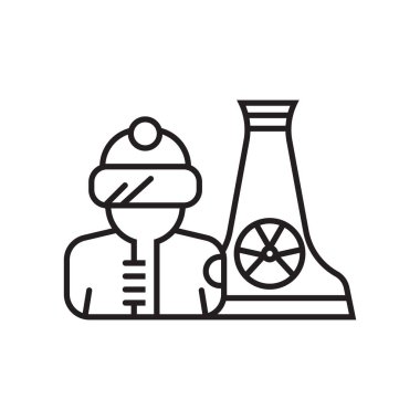 Radiactive simge vektör işareti ve üzerinde beyaz backgro izole sembolü