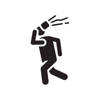 Kaza simge vektör işareti ve beyaz arka plan üzerinde kaza logo kavramı simge izole sembolü