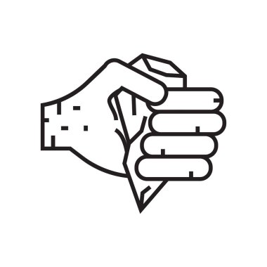 Balta simge vektör işareti ve beyaz arka plan üzerinde izole sembolü