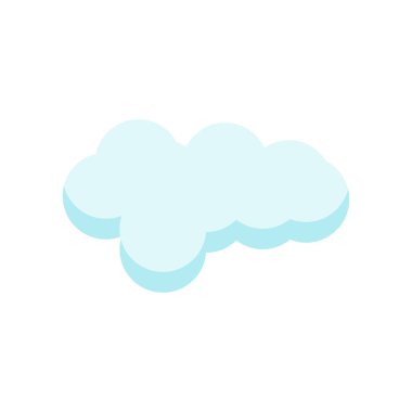 Cloude simge vektör işareti ve beyaz arka plan üzerinde cloude logo kavramı izole sembolü