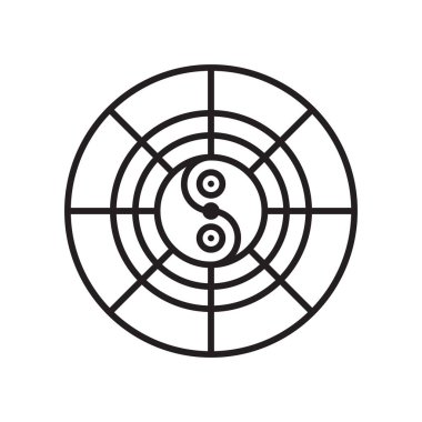 Astroloji simge vektör işareti ve üzerinde beyaz backgrou izole sembolü