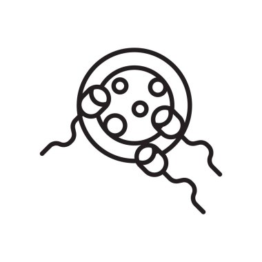 Üreme simge vektör işareti ve üzerinde beyaz backg izole sembolü