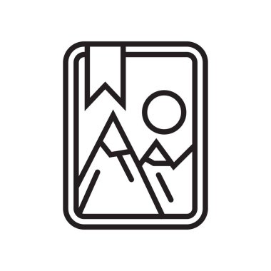 Yer işareti simgesi vektör işareti ve üzerinde beyaz adam izole sembolü