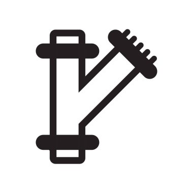 Simge vektör işareti ve beyaz arka plan üzerinde izole sembolü borular, 