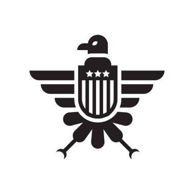 Kartal simge vektör işareti ve beyaz arka plan üzerinde izole sembolü, 