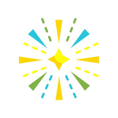 Havai fişek simge vektör işareti ve üzerinde beyaz backgrou izole sembolü