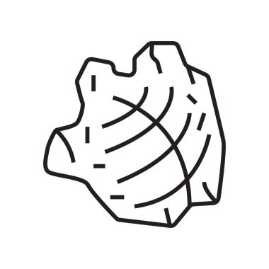 Fosil simge vektör işareti ve beyaz arka plan üzerinde izole sembolü