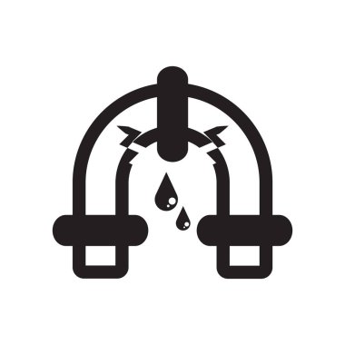 Simge vektör işareti ve beyaz arka plan üzerinde izole sembolü borular, 