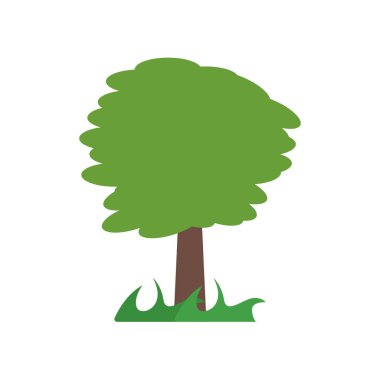 Ağaç simge vektör işareti ve beyaz arka plan üzerinde T izole sembolü