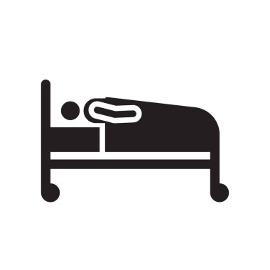 Hasta simge vektör işareti ve beyaz arka plan üzerinde izole sembolü