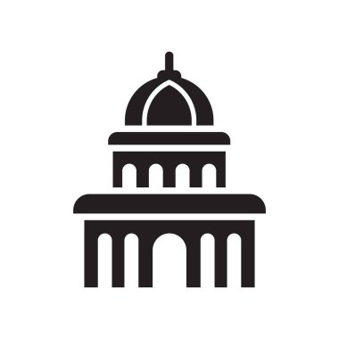 Capitol simge vektör işareti ve beyaz arka plan üzerinde izole sembolü