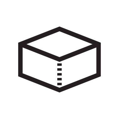 Dikdörtgen prizma birim şekil simge vektör işareti ve beyaz arka plan üzerinde dikdörtgen prizma birim şekil logo kavramı izole sembolü