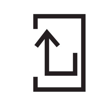 Ok simge vektör işareti ve üzerinde beyaz adam izole sembolü