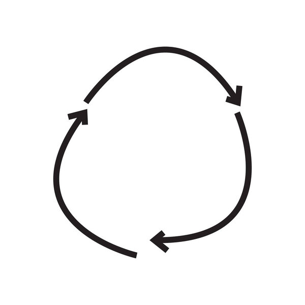 Loop arrow icon vector isolated on white background for your web and mobile app design, Loop arrow logo concept