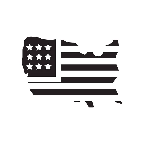 USA ikona vektor znamení a symbol izolovaných na bílém pozadí, nás — Stockový vektor