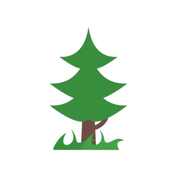 Árbol icono signo vectorial y símbolo aislado sobre fondo blanco, T — Vector de stock