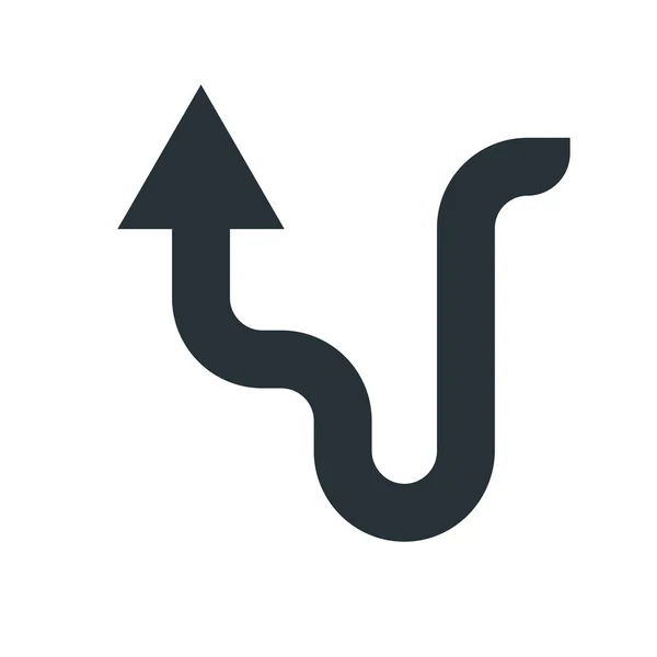 Tanda vektor ikon panah naik dan simbol terisolasi dalam white backgroun - Stok Vektor