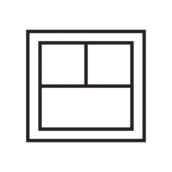 Layout-Symbol Vektorzeichen und Symbol isoliert auf weißem Hintergrund, — Stockvektor