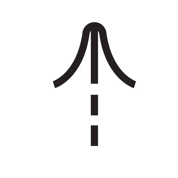 Flèche vers le haut signe vectoriel icône et symbole isolé sur fond blanc — Image vectorielle