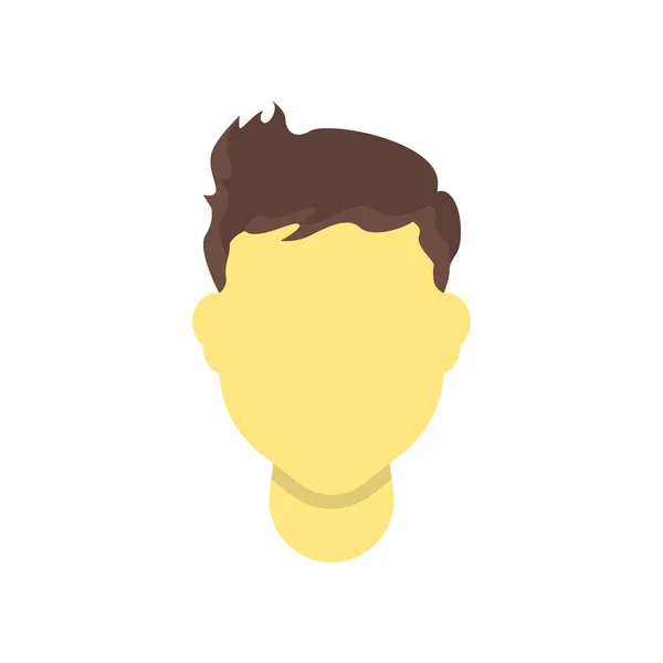 Homme icône de cheveux signe vectoriel et symbole isolé sur fond blanc — Image vectorielle