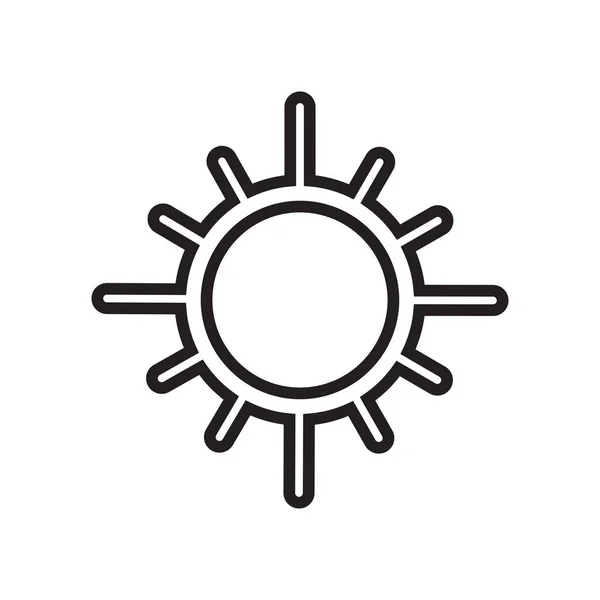 Sun icon vector sign and symbol isolated on white background, Sun logo concept — Stock Vector