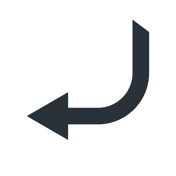 Zarejestruj wektor ikona strzałki w lewo i symbol na białym tle na biały backgro — Wektor stockowy