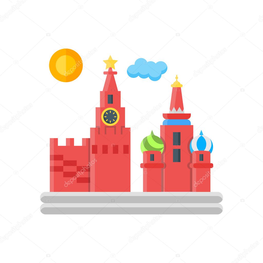 Moscow icon vector isolated on white background for your web and mobile app design, Moscow logo concept
