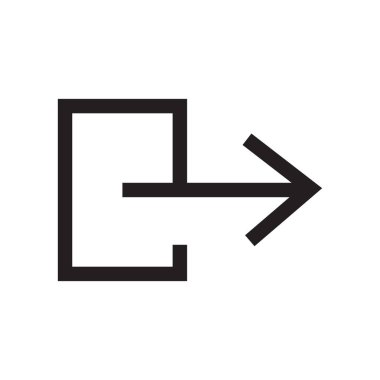 Sağ ok simge vektör işareti ve üzerinde beyaz backgr izole sembolü