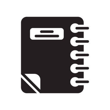 Günlüğü siluet simge vektör işareti ve beyaz b izole sembolü