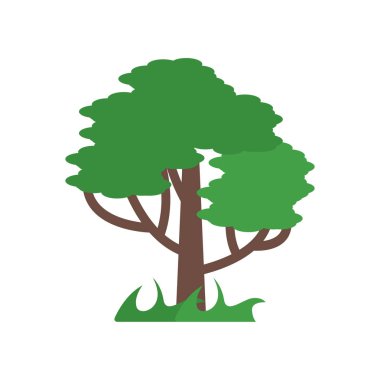 Ağaç simge vektör işareti ve beyaz arka plan üzerinde T izole sembolü