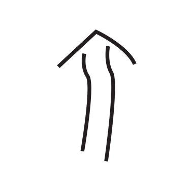 Web ve mobil uygulaması tasarım, ok logo kavramı için beyaz arka plan üzerinde izole ok simge vektör