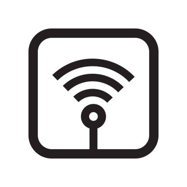 Kablosuz Internet bağlantısı simgesini vektör işareti ve sembolü