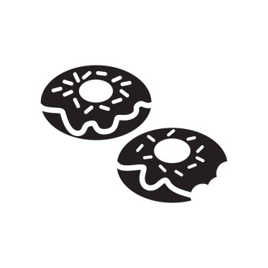 Çörek simge vektör işareti ve beyaz arka plan üzerinde izole sembolü, 