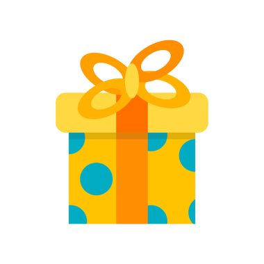 Hediye simge vektör işareti ve beyaz arka plan üzerinde Hediyelik logo kavramı izole sembolü