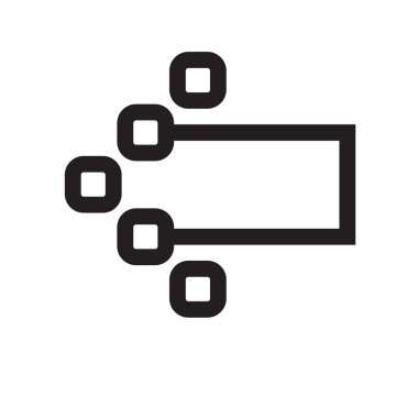 sol ok simge vektör işareti ve üzerinde beyaz backgro izole sembolü