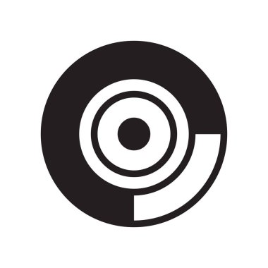 Yükleme işlemi simge vektör işareti ve üzerinde beyaz ba izole sembolü